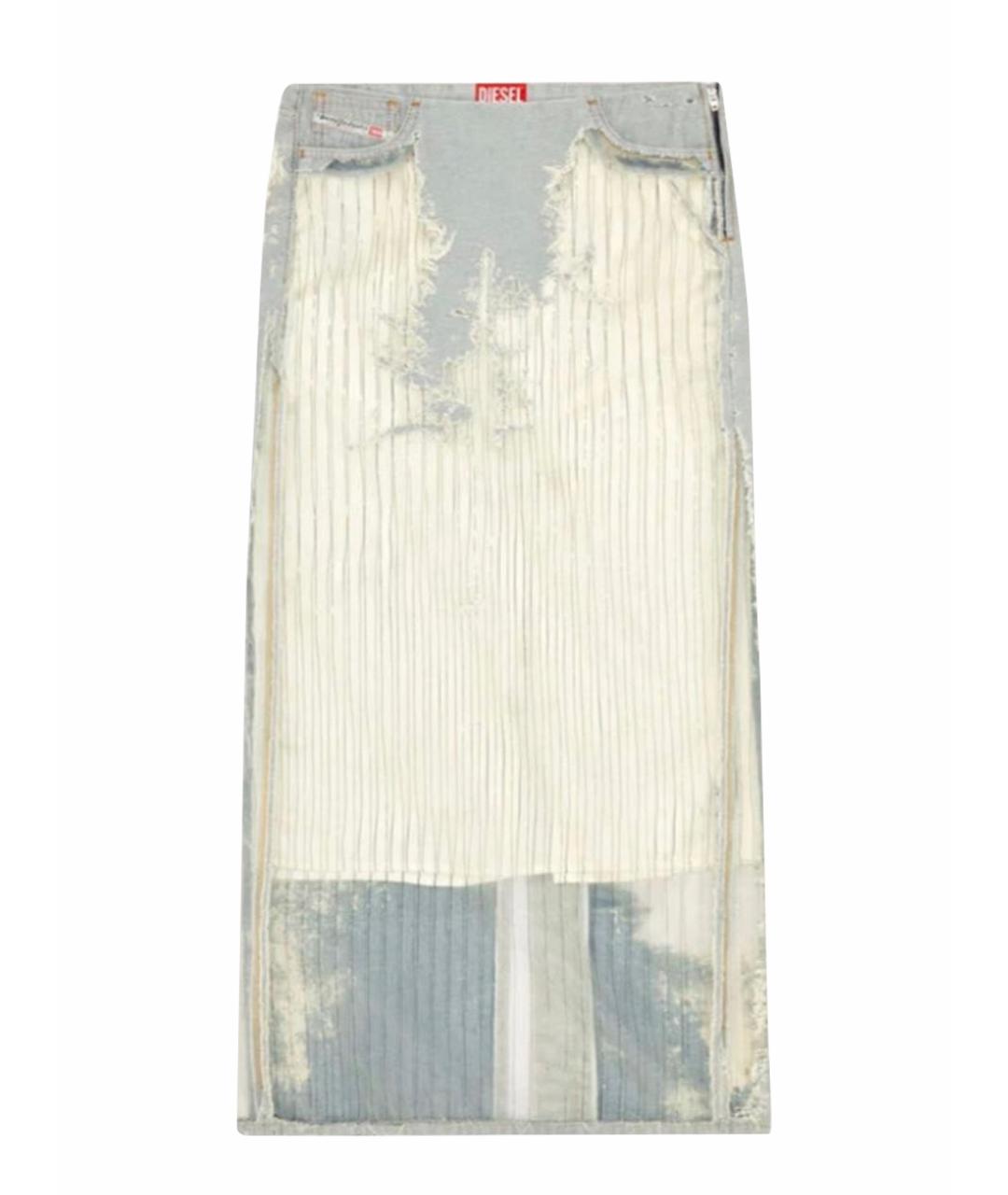 DIESEL Серая полиэстеровая юбка миди, фото 1