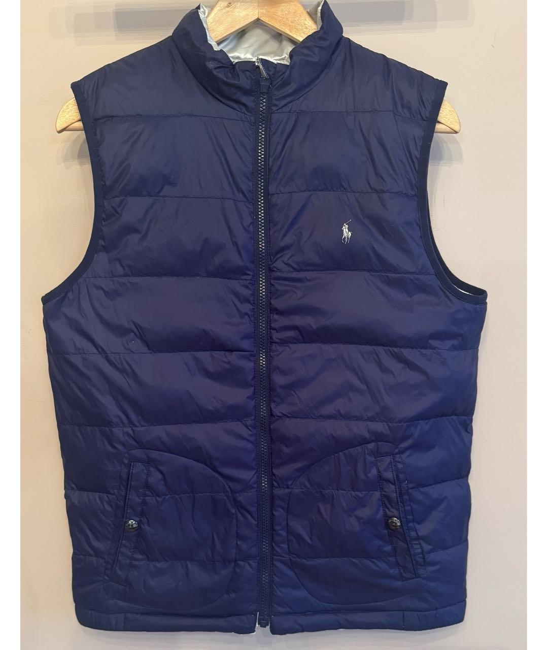 POLO RALPH LAUREN Серебрянный полиэстеровый жакет / жилет, фото 5