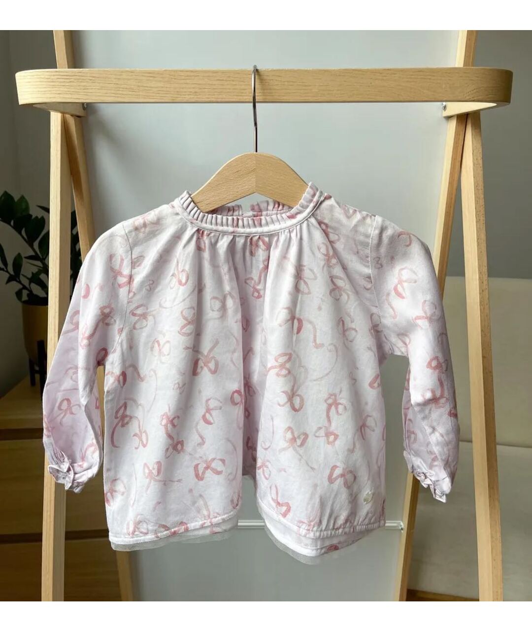 BABY DIOR Розовая хлопковая блузка для девочек, фото 5