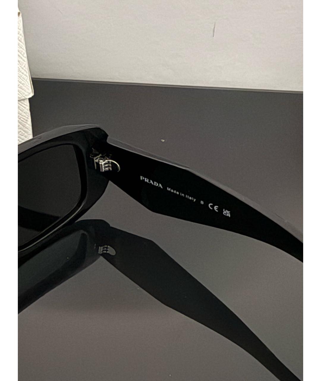 PRADA Черные пластиковые солнцезащитные очки, фото 6