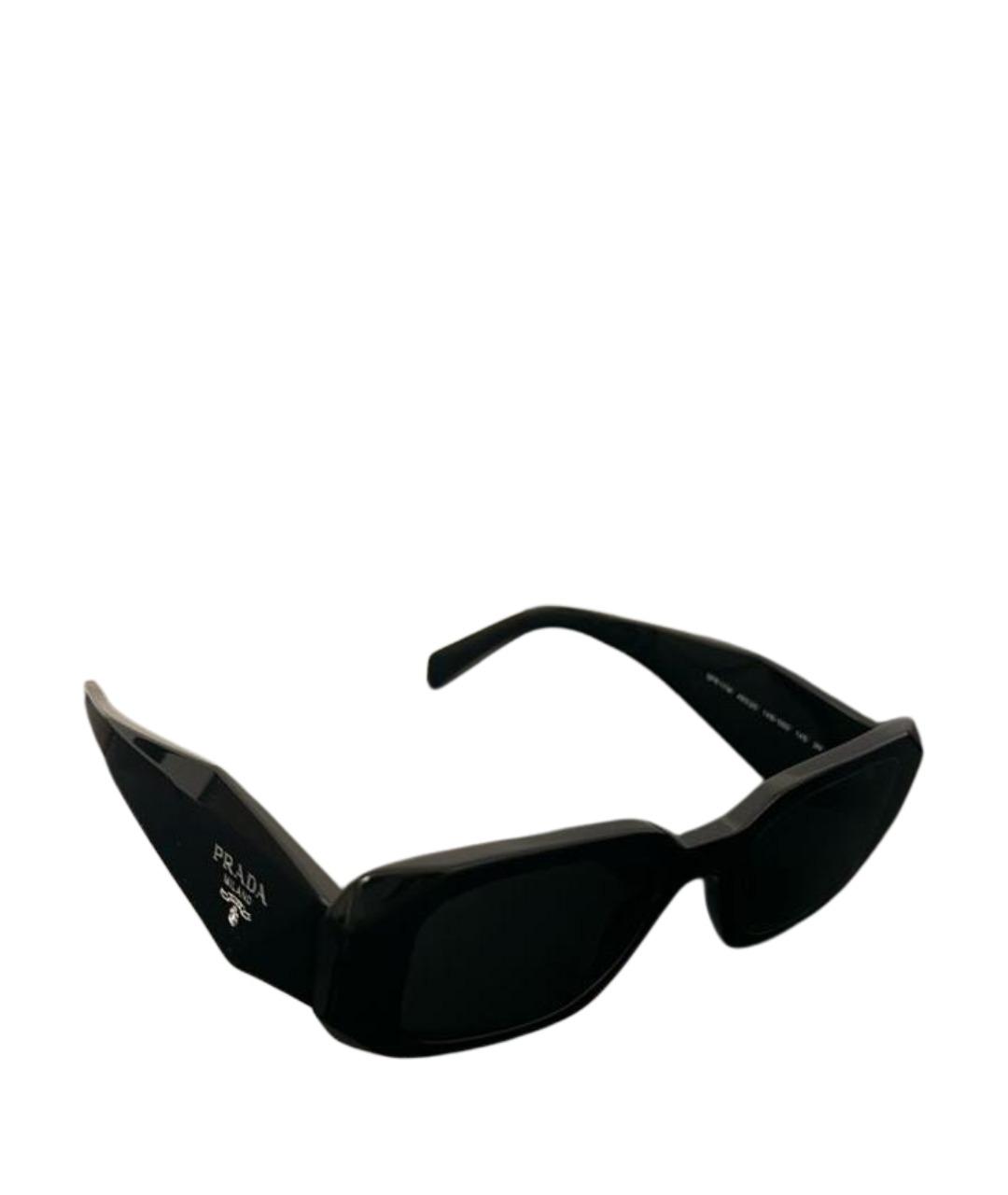 PRADA Черные пластиковые солнцезащитные очки, фото 1