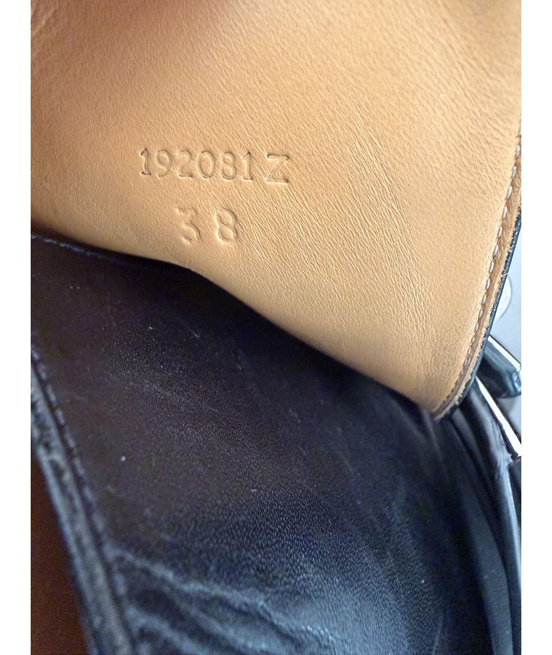 HERMES Черные ботинки из лакированной кожи, фото 4