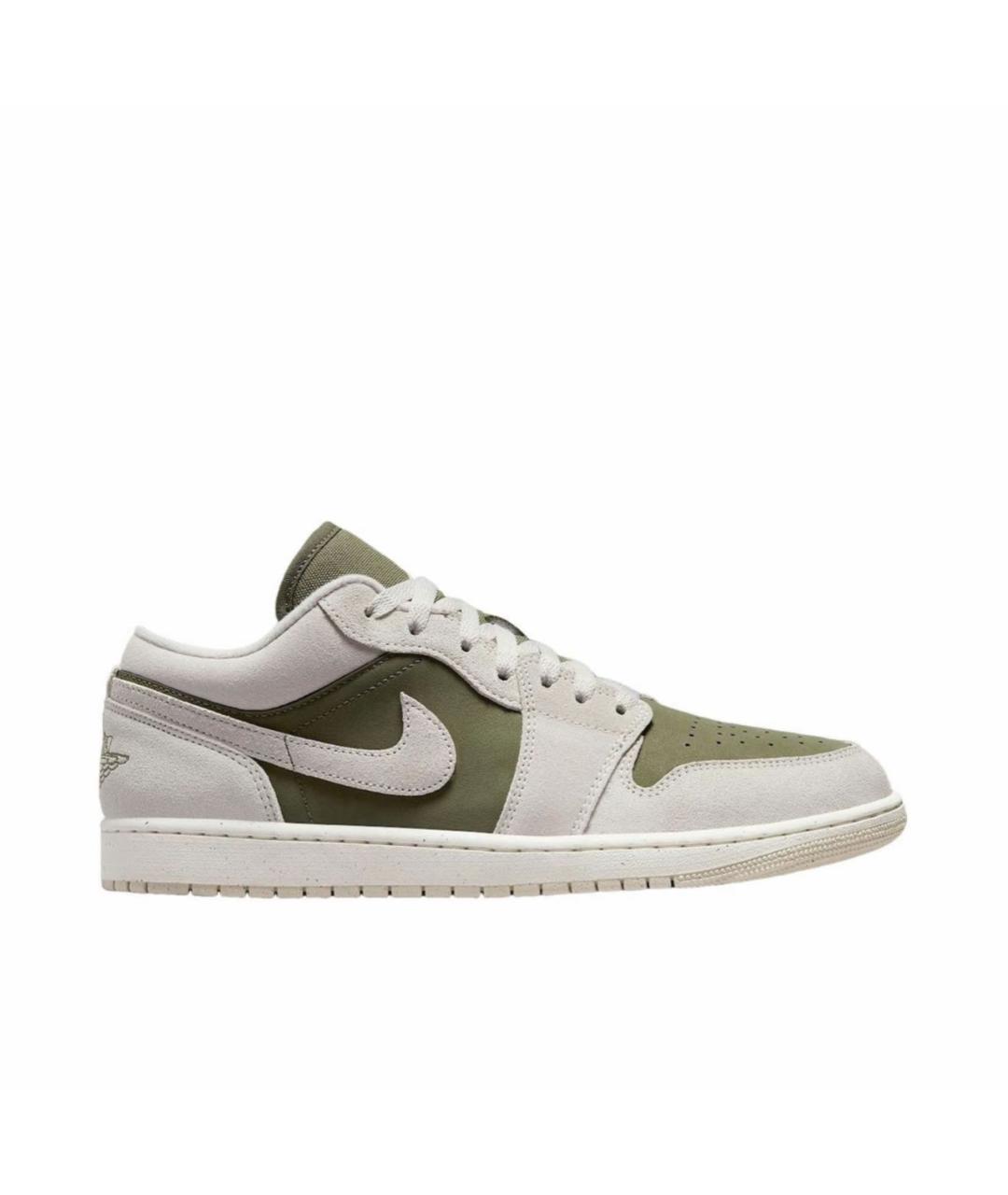 JORDAN Бежевые замшевые низкие кроссовки / кеды, фото 1