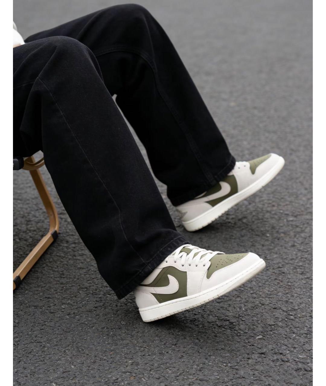 JORDAN Бежевые замшевые низкие кроссовки / кеды, фото 8