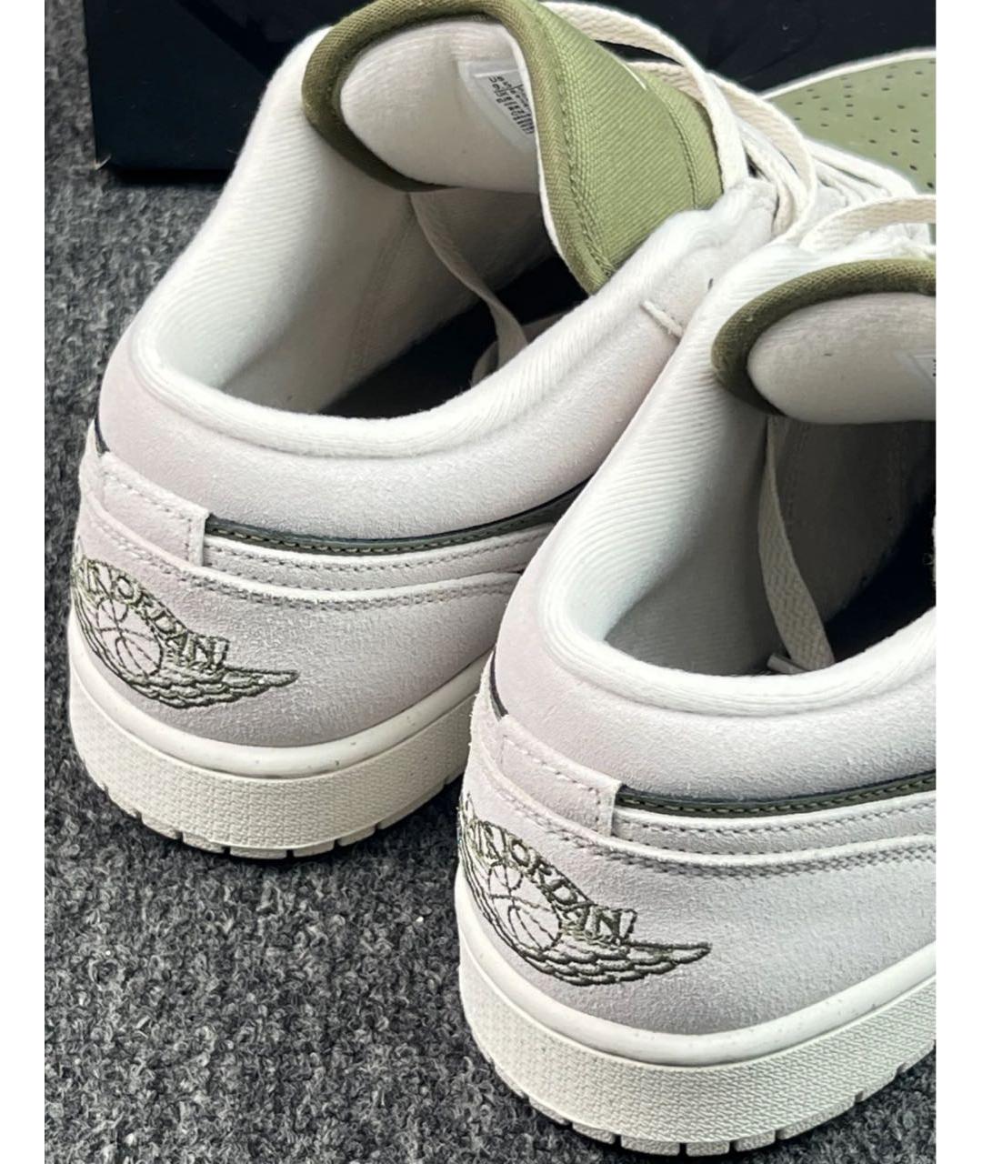 JORDAN Бежевые замшевые низкие кроссовки / кеды, фото 5