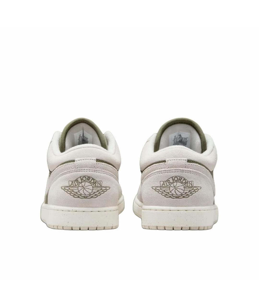 JORDAN Бежевые замшевые низкие кроссовки / кеды, фото 4