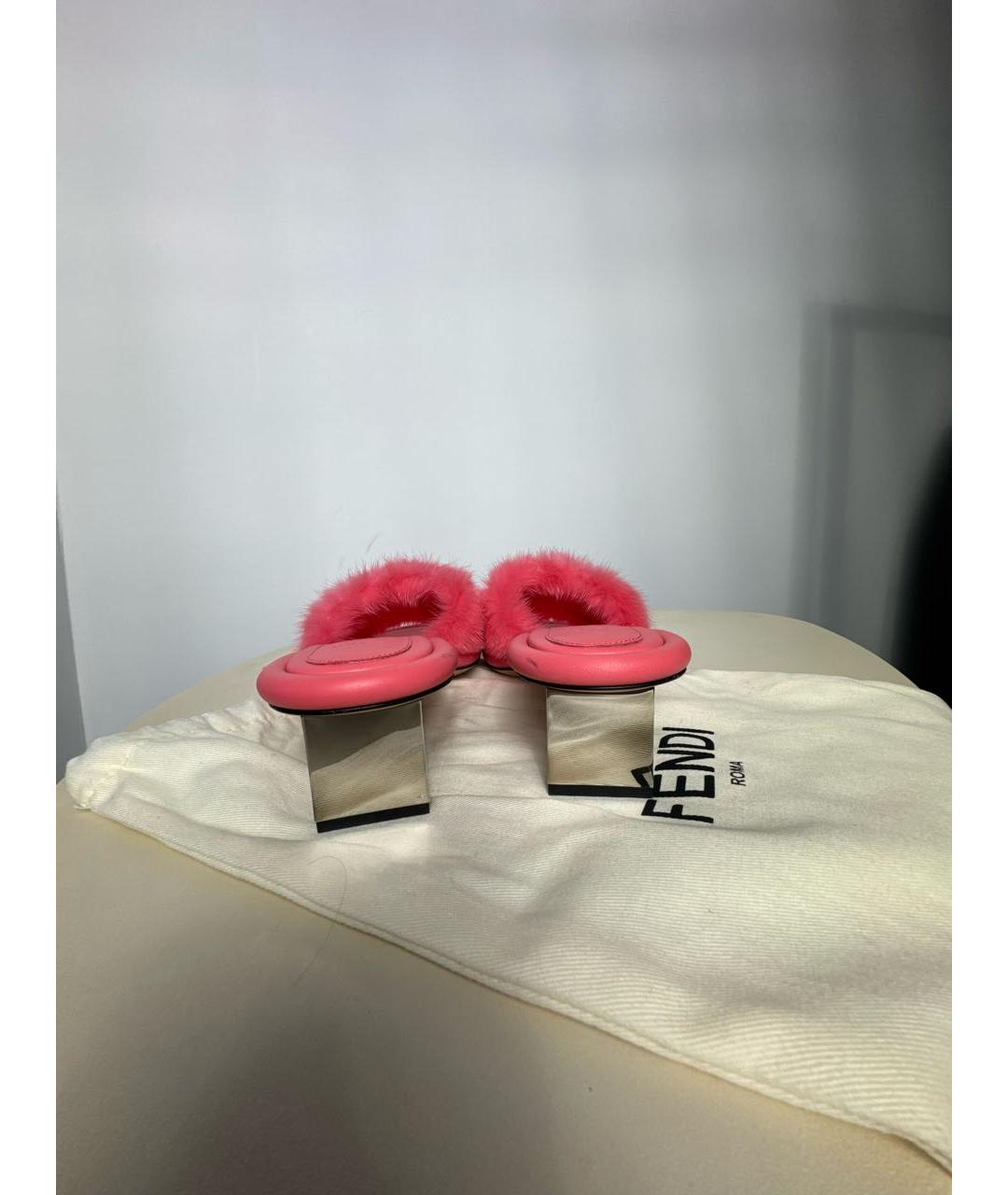 FENDI Коралловые мюли, фото 4