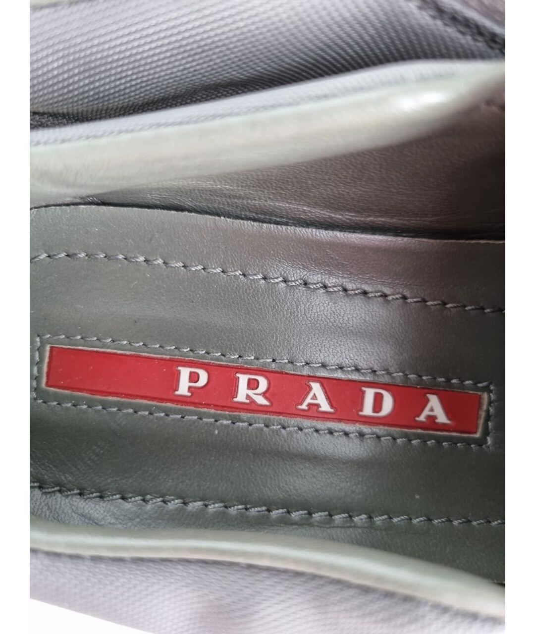 PRADA Серые текстильные слипоны, фото 6