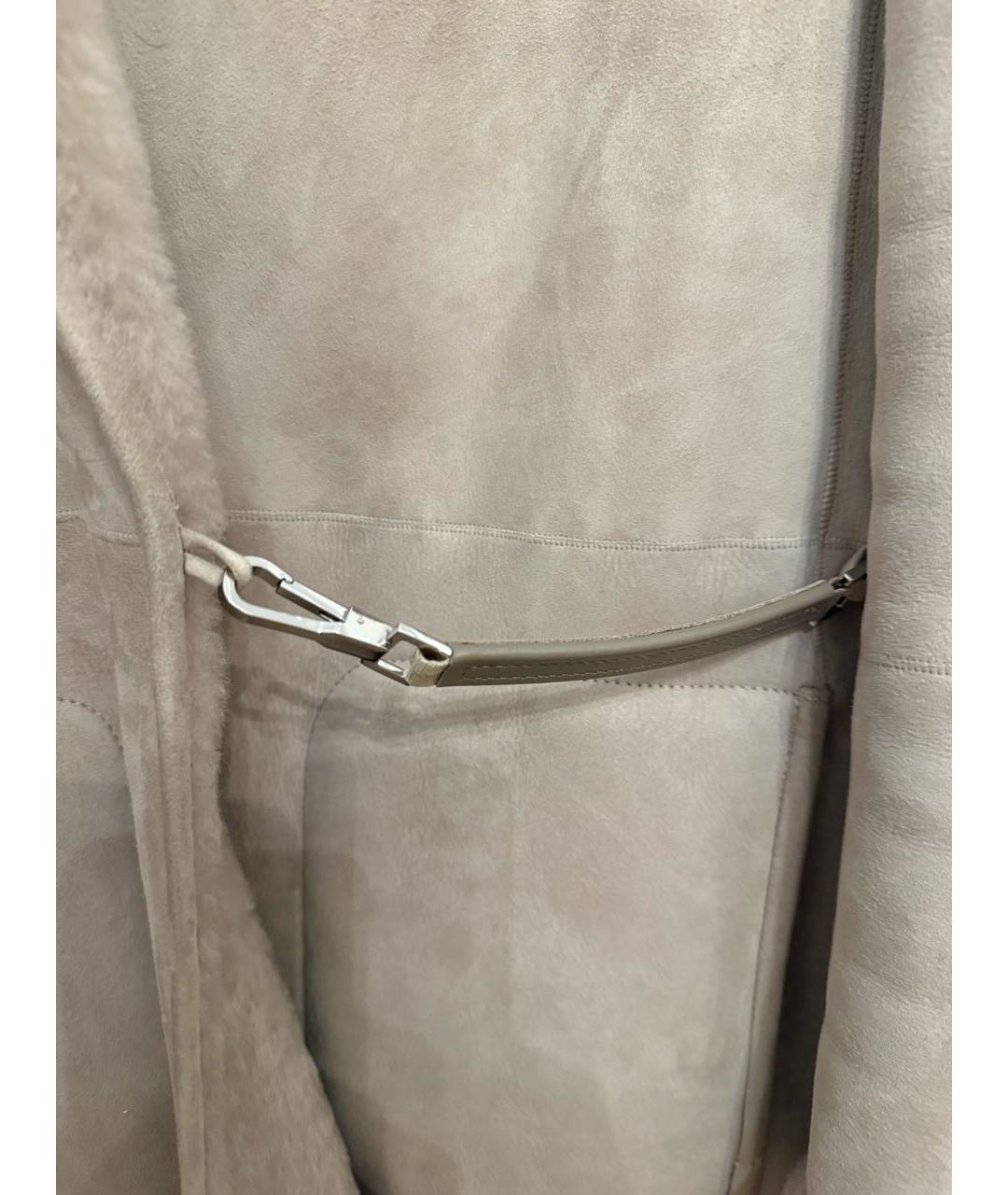 MAX MARA Бежевая замшевая дубленка, фото 4