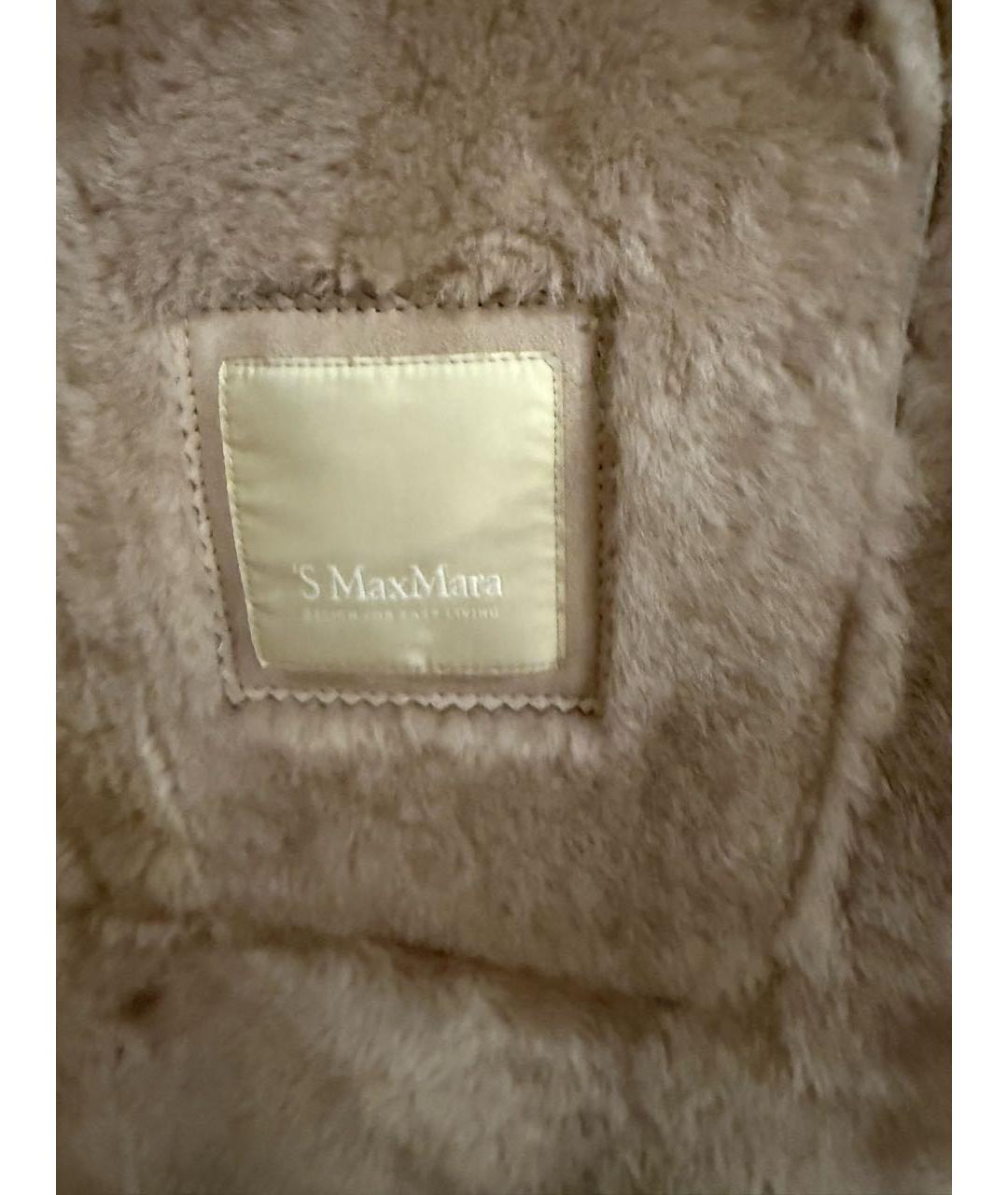 MAX MARA Бежевая замшевая дубленка, фото 3