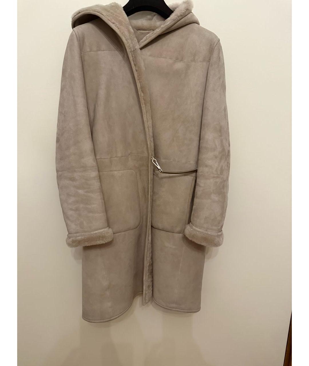 MAX MARA Бежевая замшевая дубленка, фото 6