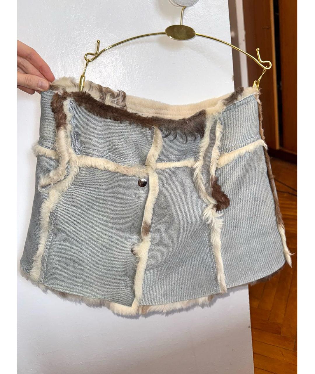 DOLCE&GABBANA Голубая шерстяная дубленка, фото 2