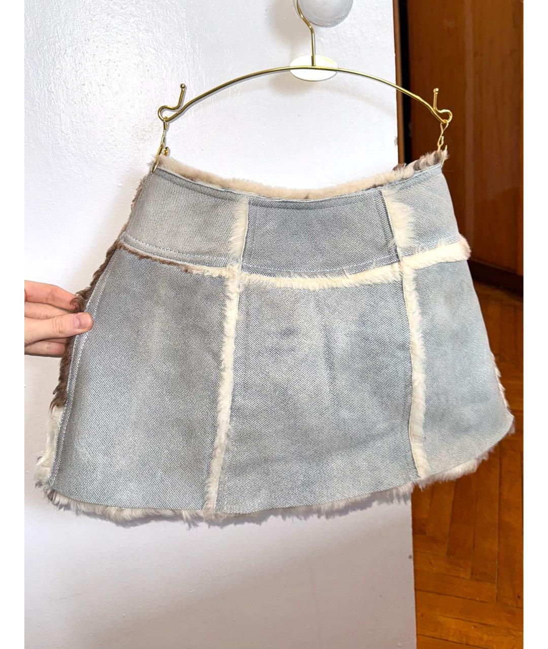 DOLCE&GABBANA Голубая шерстяная дубленка, фото 7