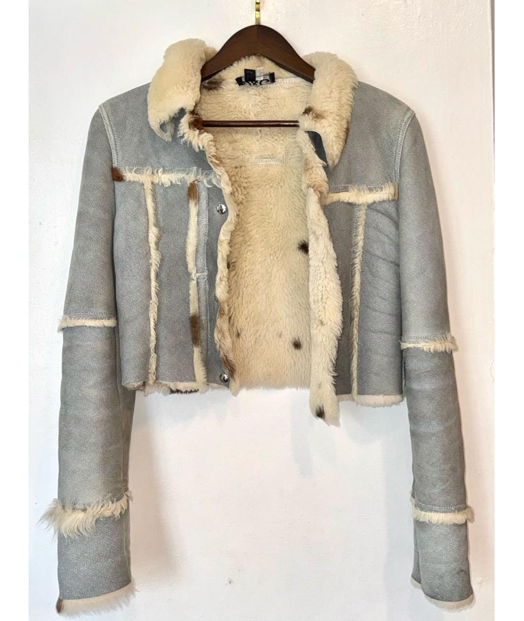 DOLCE&GABBANA Голубая шерстяная дубленка, фото 9