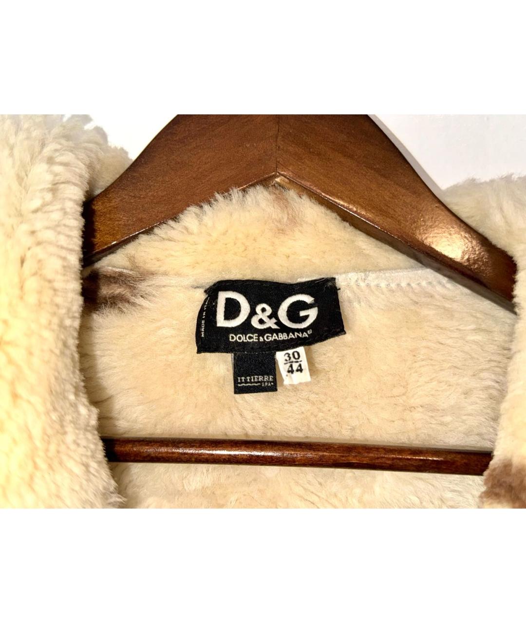 DOLCE&GABBANA Голубая шерстяная дубленка, фото 5