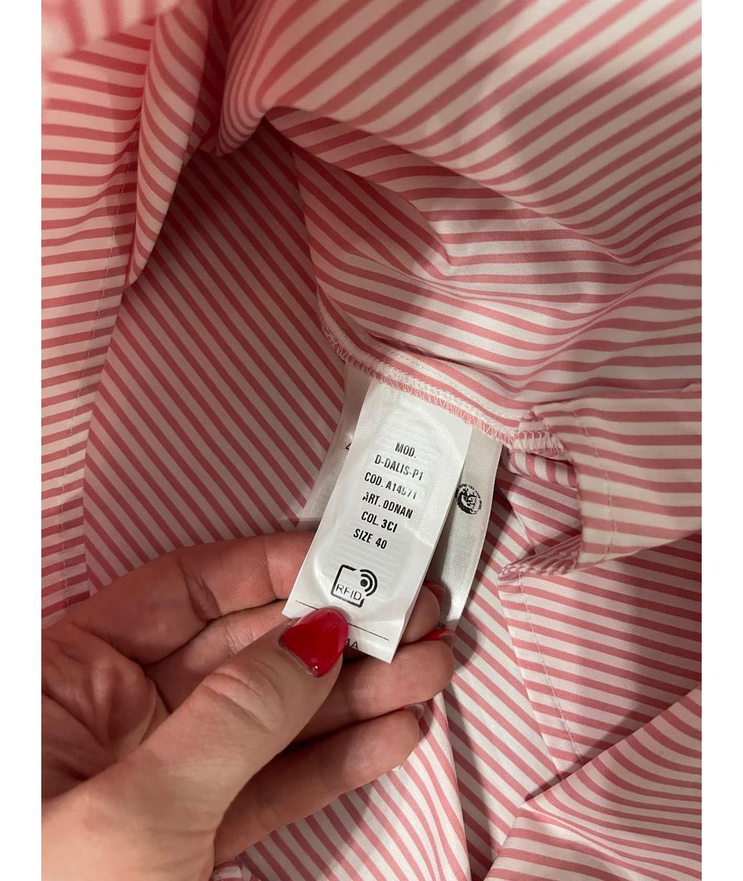 DIESEL Розовое хлопковое повседневное платье, фото 4