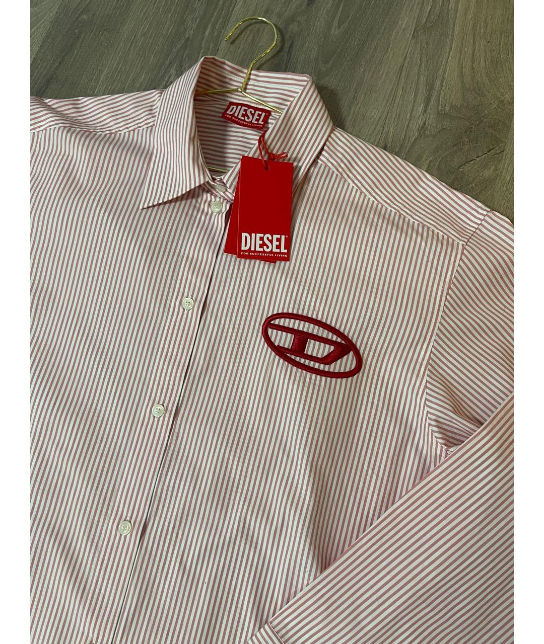 DIESEL Розовое хлопковое повседневное платье, фото 3