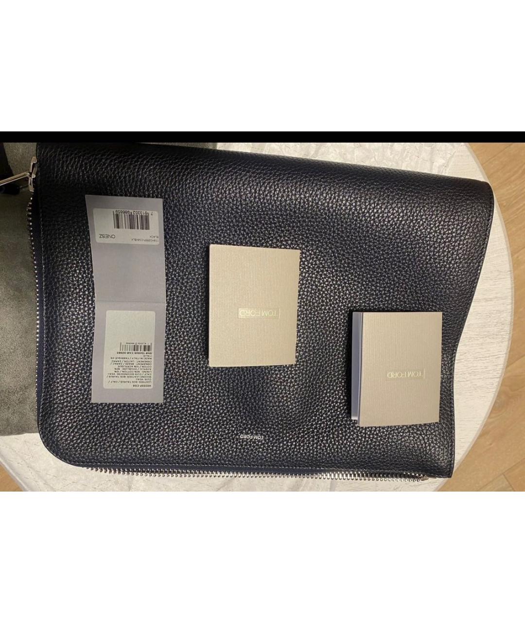 TOM FORD Черная кожаная папка для документов, фото 7