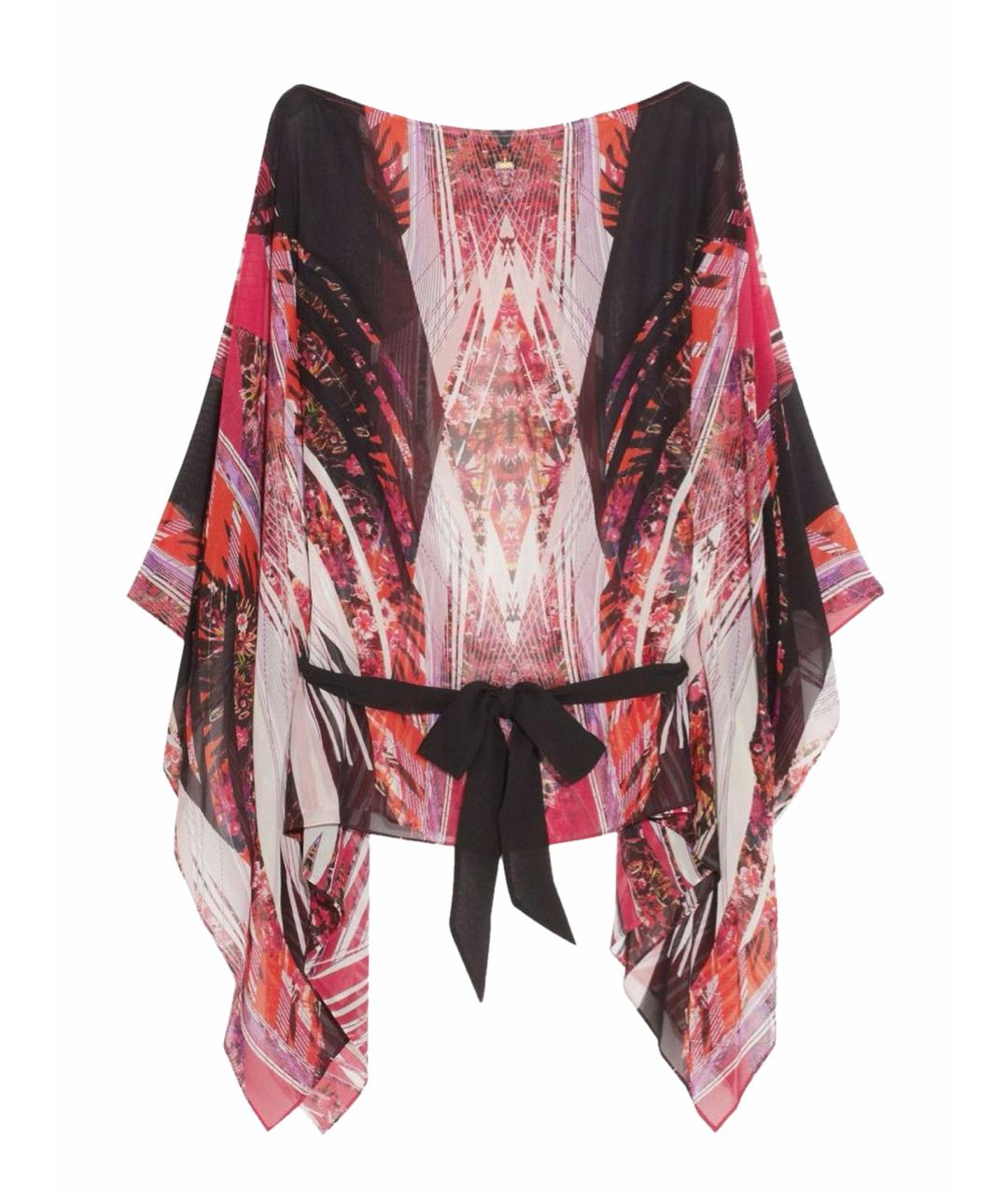 ROBERTO CAVALLI Бордовая шелковая блузы, фото 1