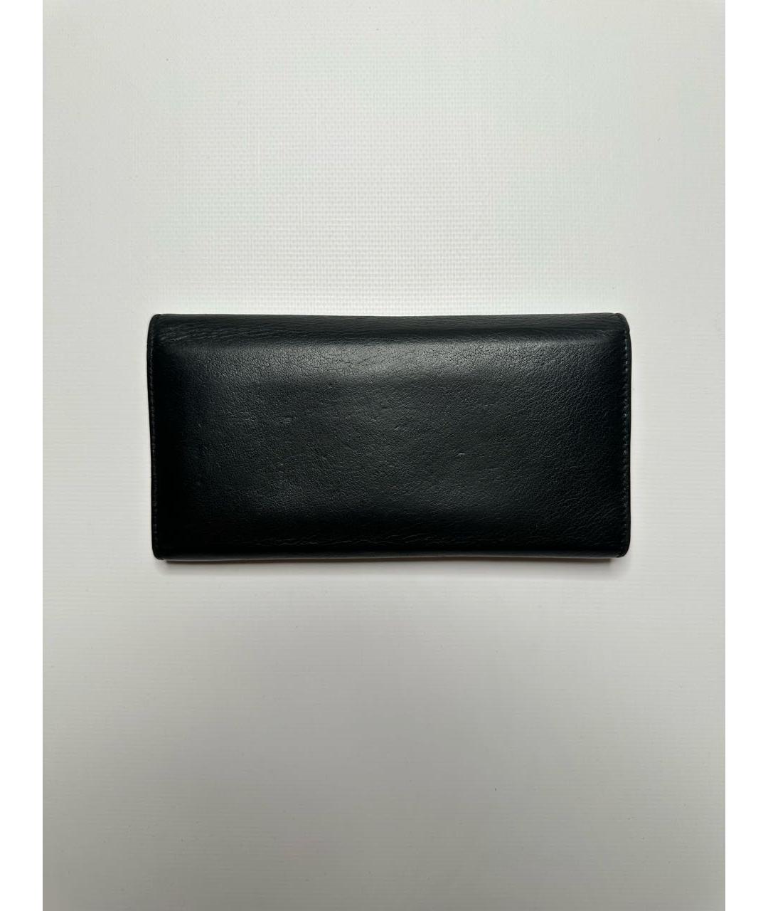 BALENCIAGA Черный кожаный кошелек, фото 2