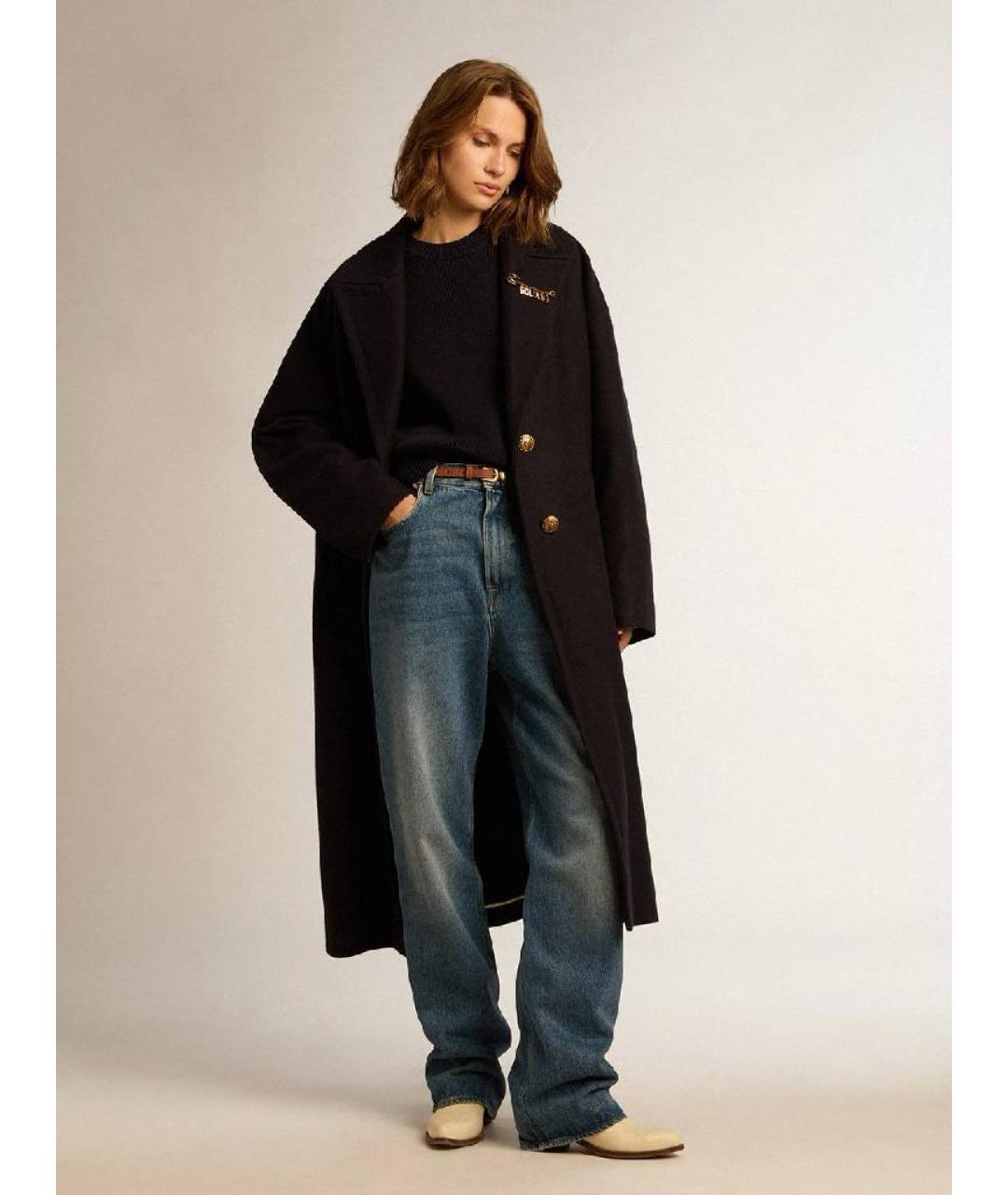 GOLDEN GOOSE DELUXE BRAND Синие хлопковые джинсы слим, фото 4