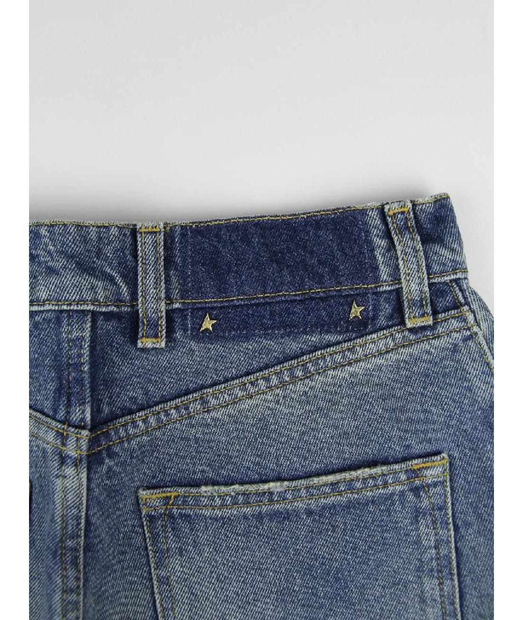 GOLDEN GOOSE DELUXE BRAND Синие хлопковые джинсы слим, фото 6