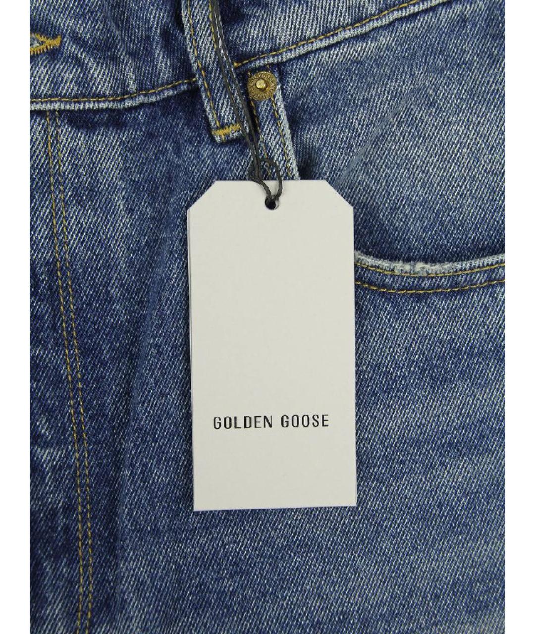 GOLDEN GOOSE DELUXE BRAND Синие хлопковые джинсы слим, фото 9