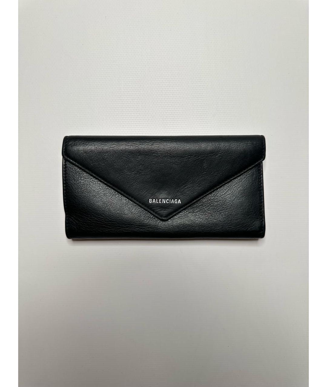 BALENCIAGA Черный кожаный кошелек, фото 7