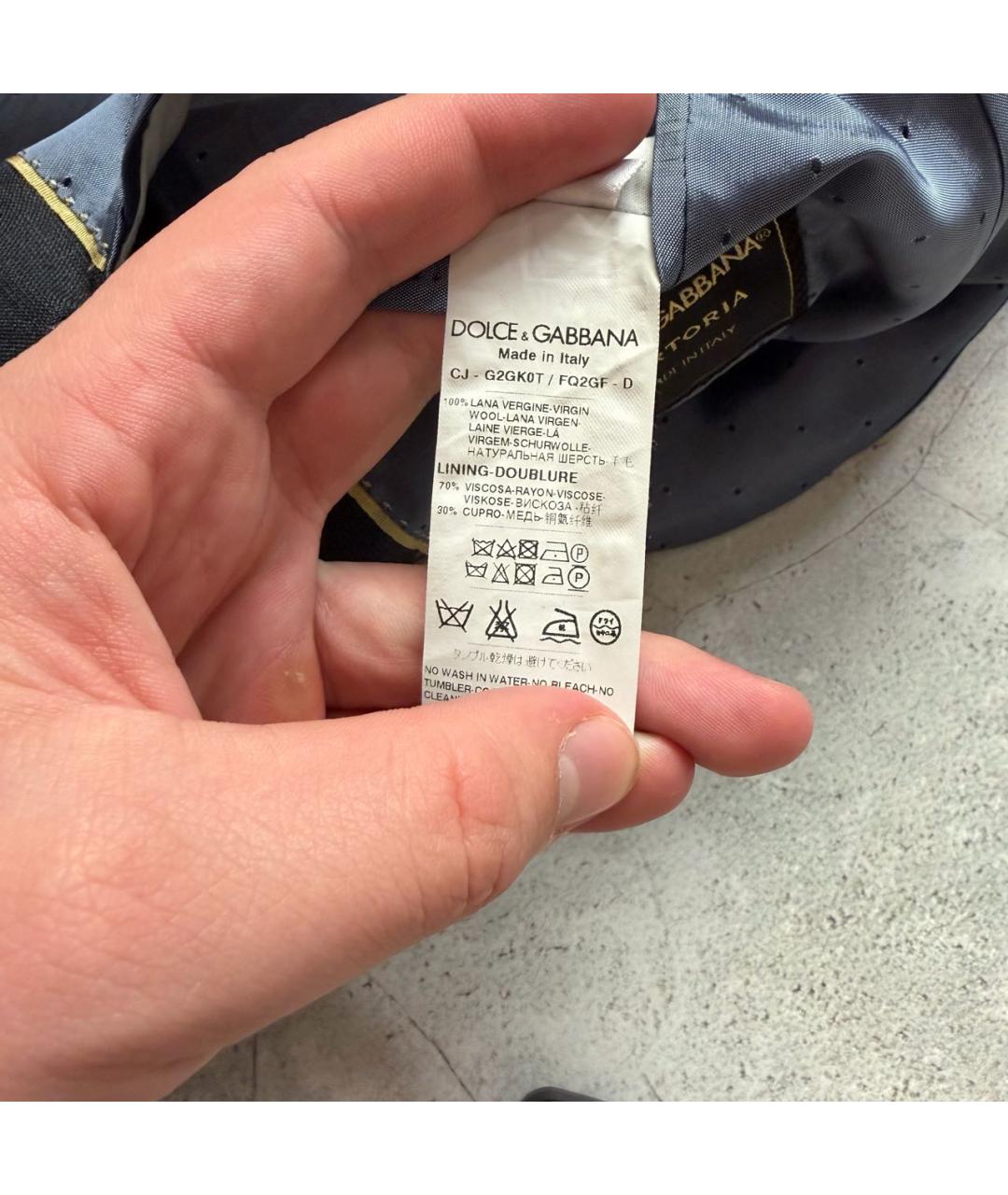 DOLCE&GABBANA Черный шерстяной пиджак, фото 6