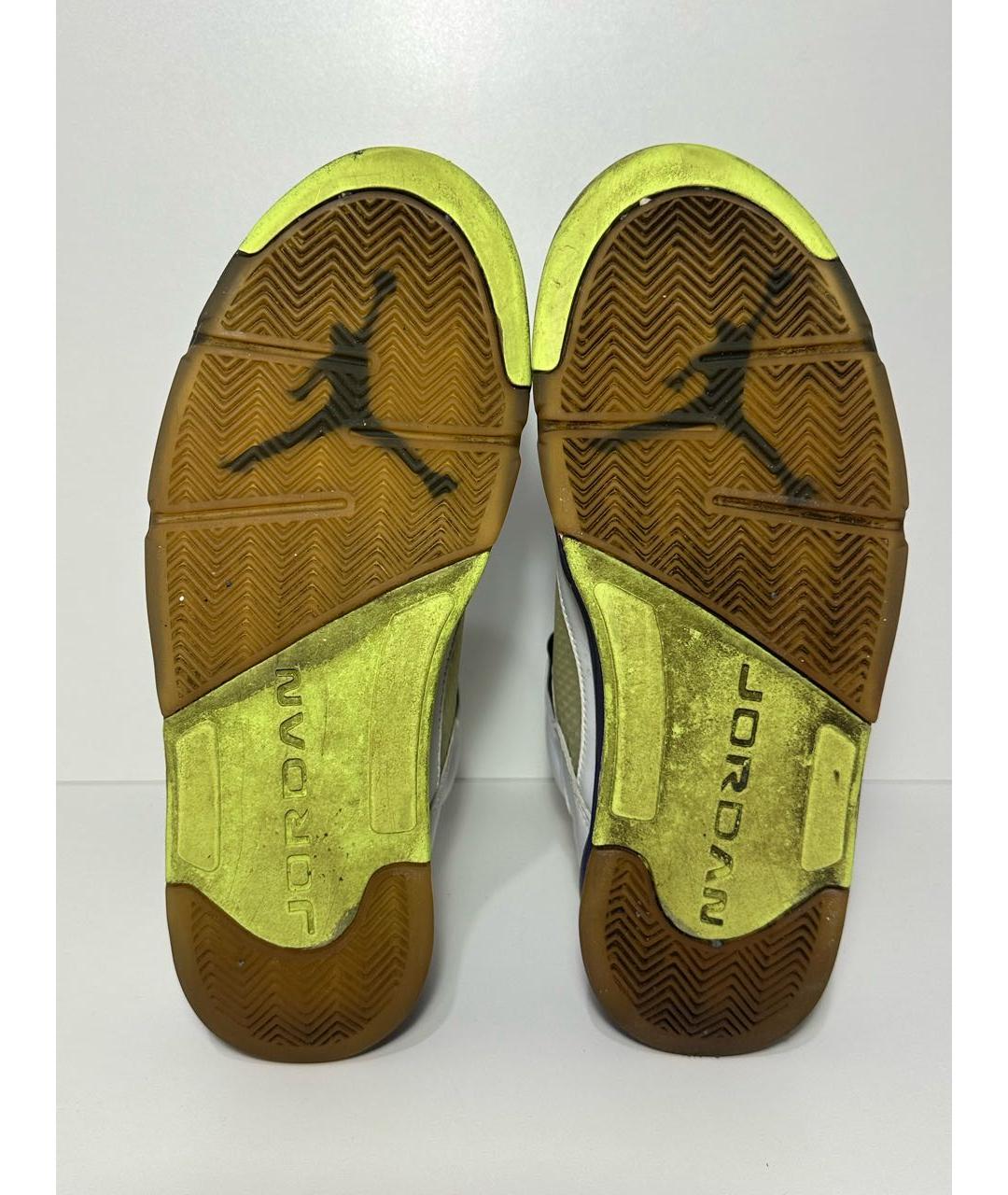 JORDAN Белые кожаные высокие кроссовки / кеды, фото 8