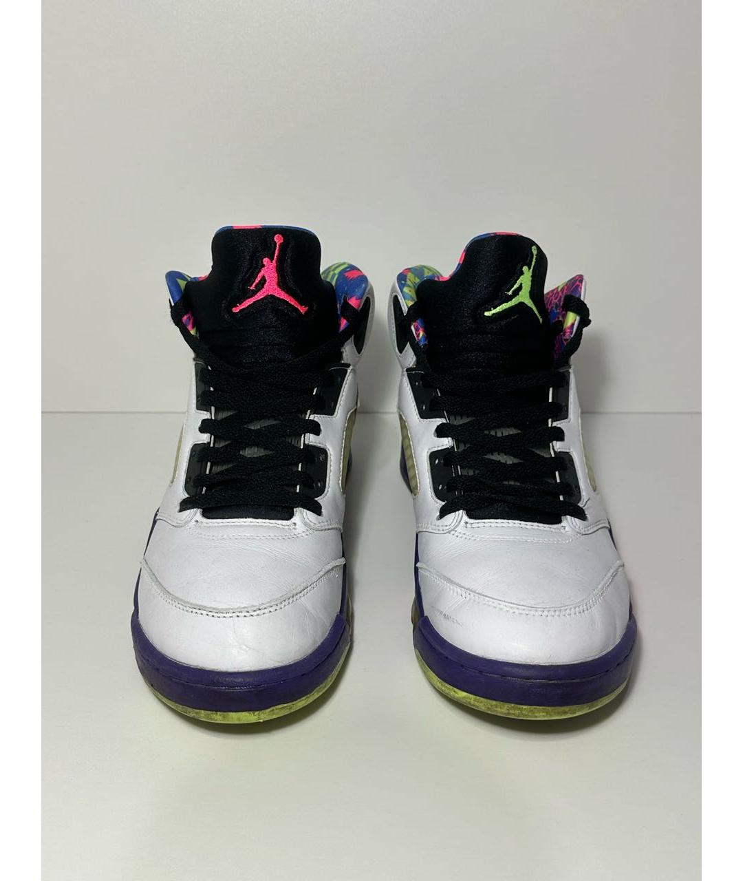 JORDAN Белые кожаные высокие кроссовки / кеды, фото 2