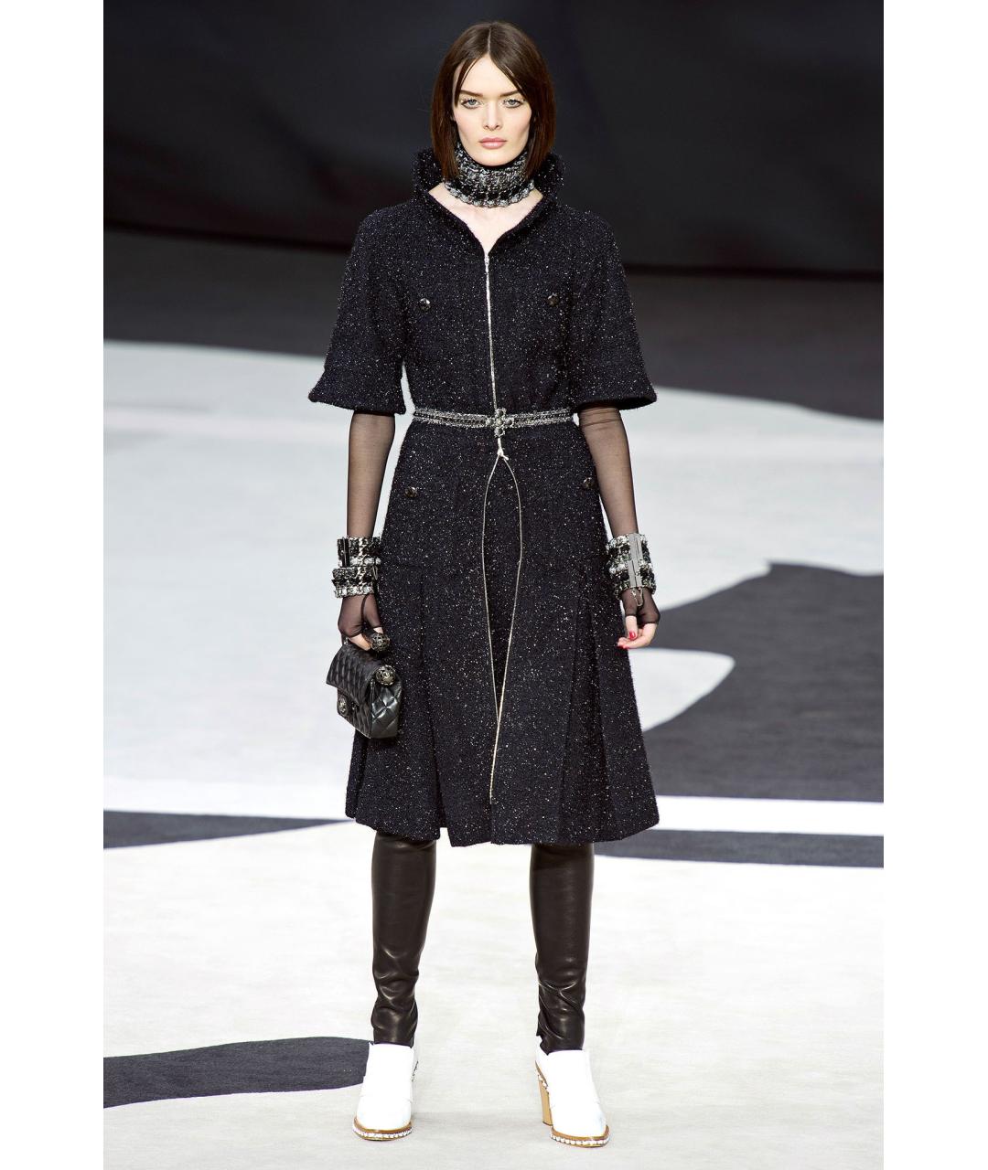 CHANEL Черное твидовое платье, фото 2