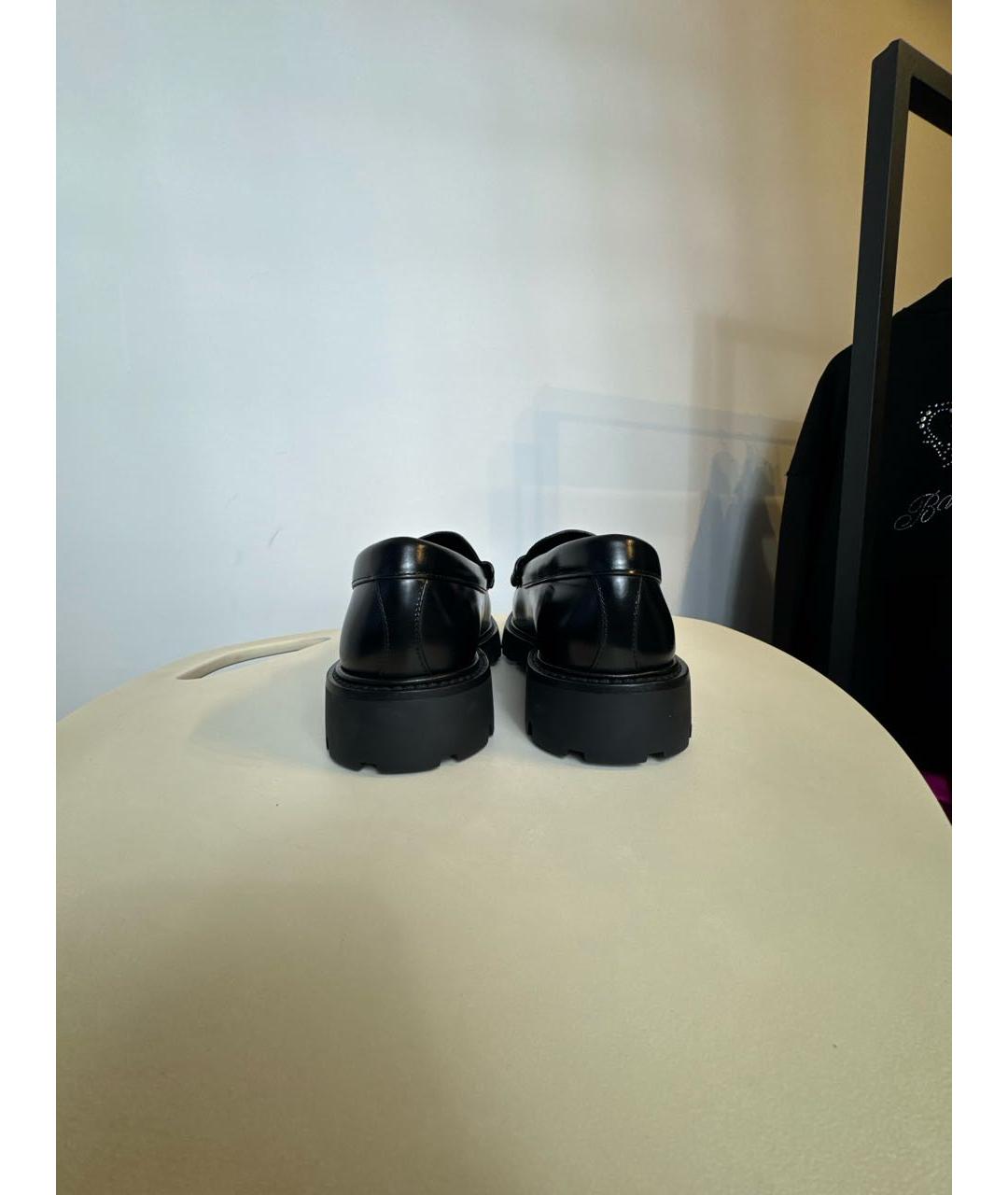 CELINE Черные кожаные лоферы, фото 4