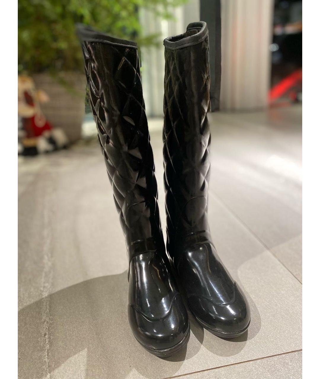 HUNTER Черные резиновые сапоги, фото 2