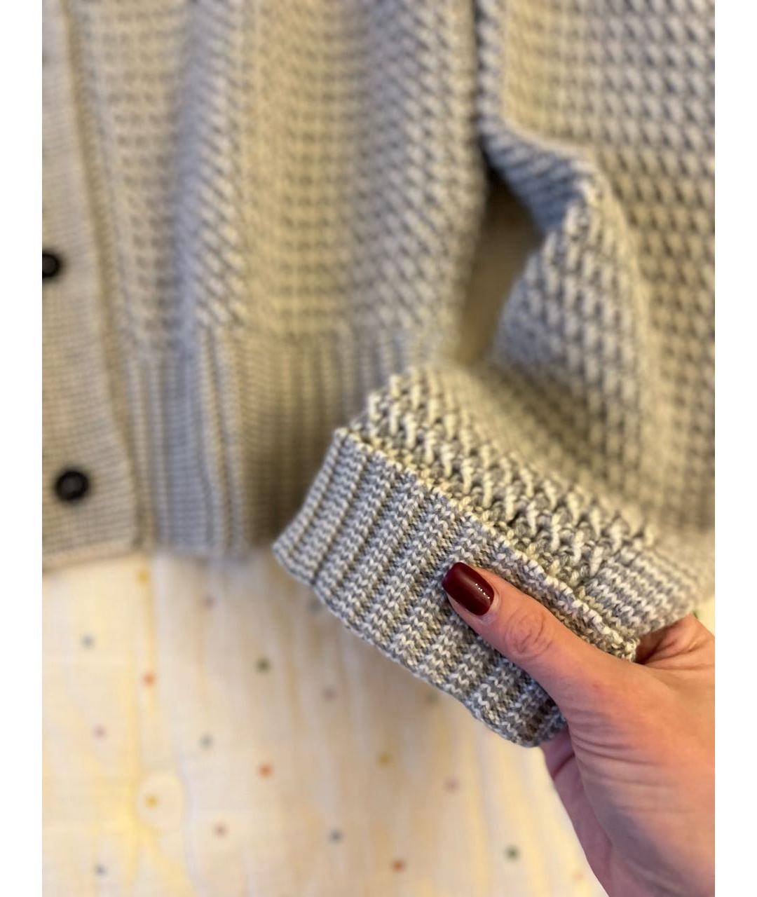 JIL SANDER Серый кашемировый кардиган, фото 6