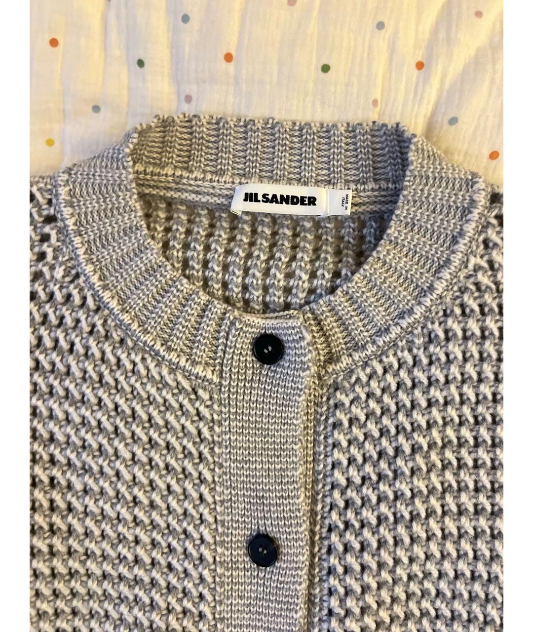 JIL SANDER Серый кашемировый кардиган, фото 2