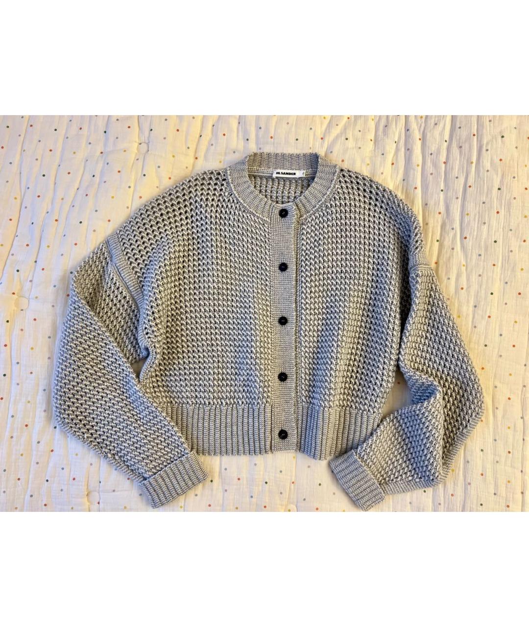 JIL SANDER Серый кашемировый кардиган, фото 9