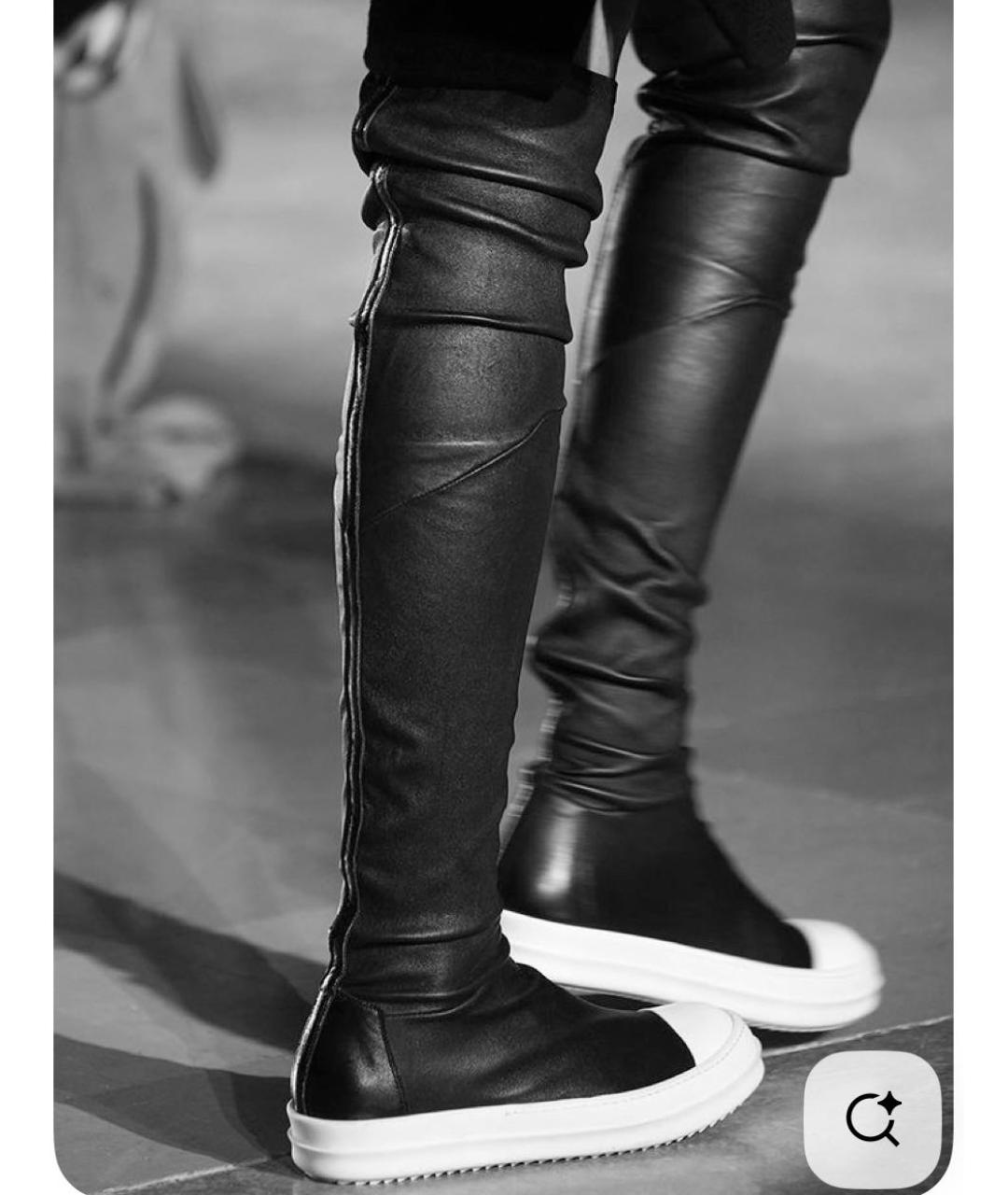 ANN DEMEULEMEESTER Черные кожаные сапоги, фото 8