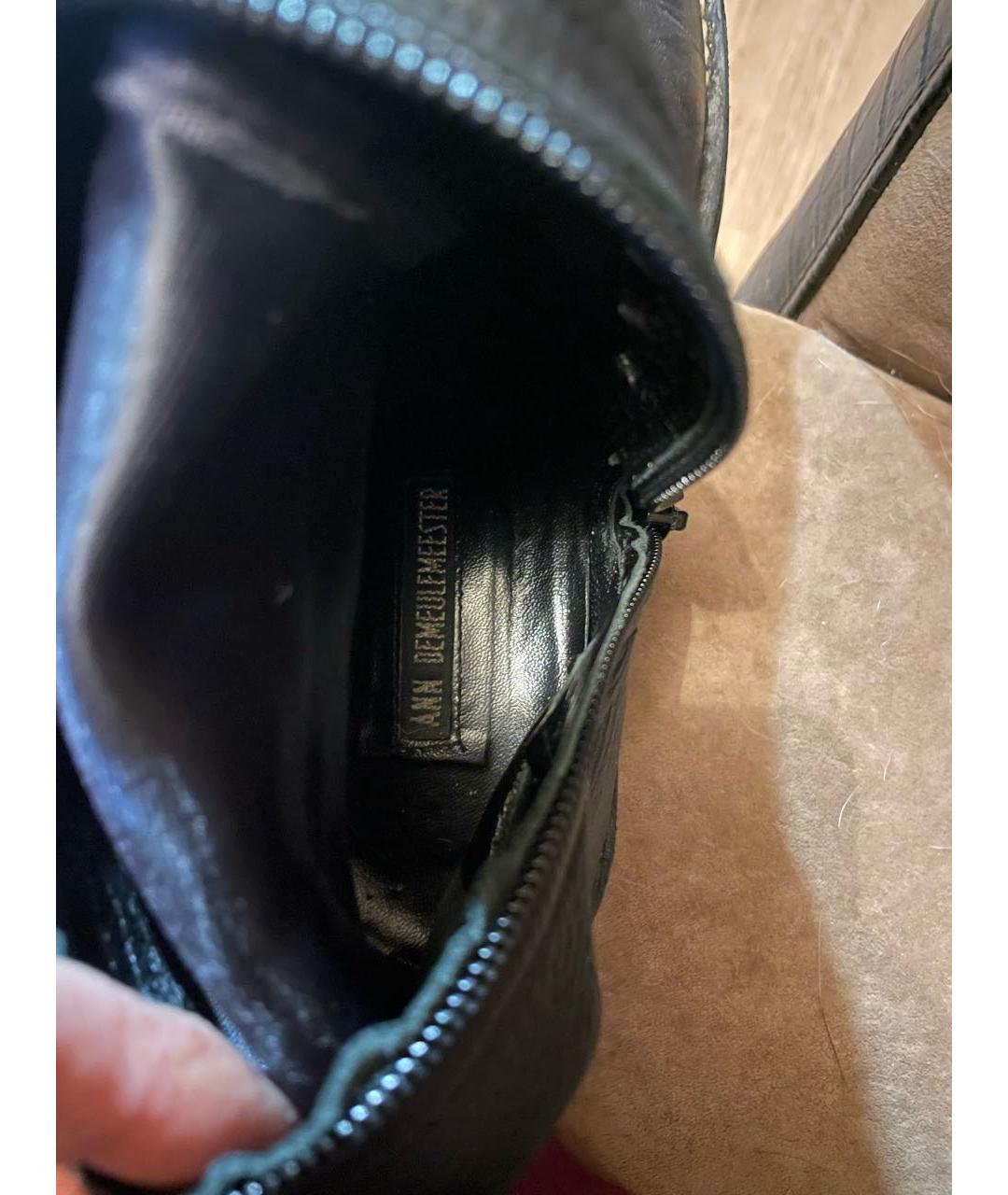 ANN DEMEULEMEESTER Черные кожаные сапоги, фото 5