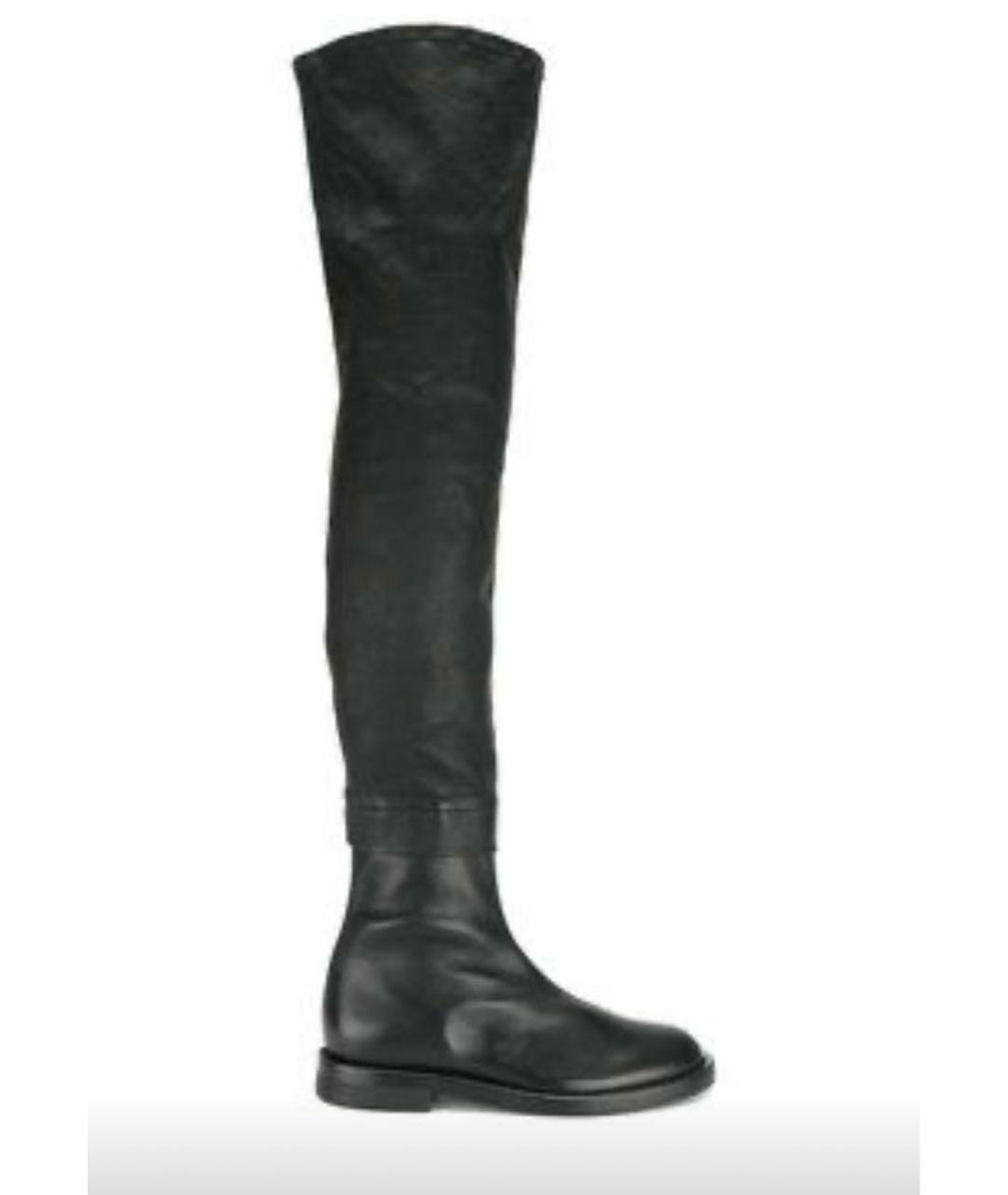 ANN DEMEULEMEESTER Черные кожаные сапоги, фото 7