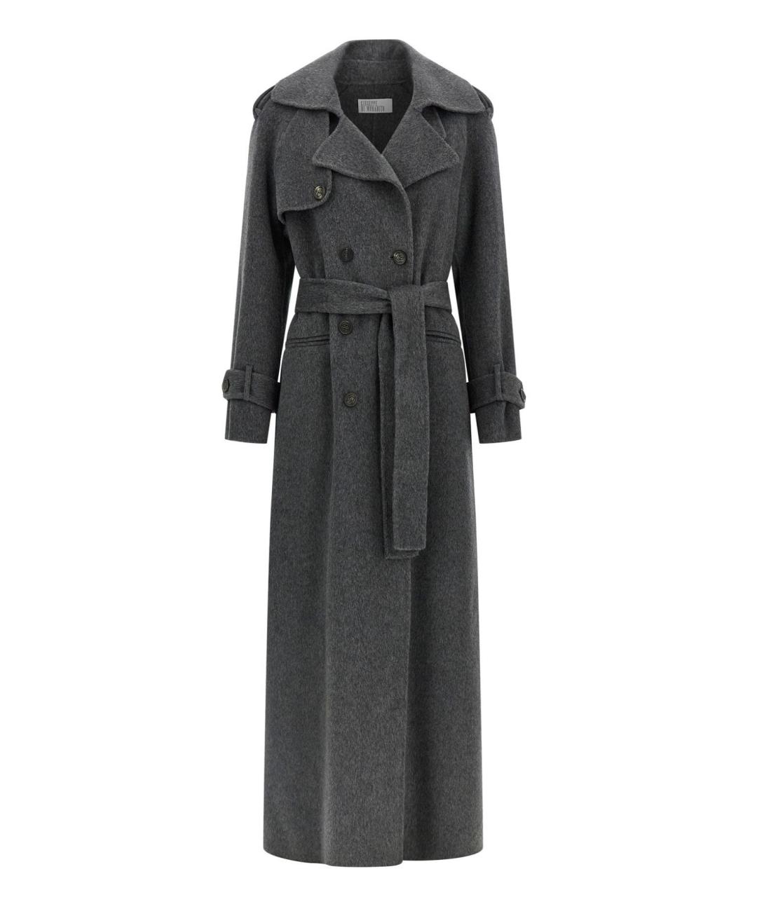 GIUSEPPE DI MORABITO Серое шерстяное пальто, фото 5