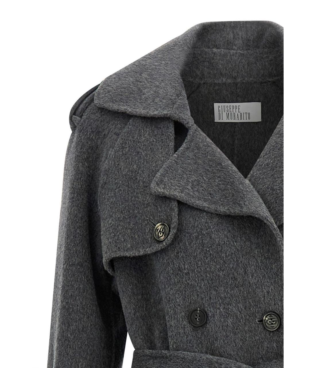 GIUSEPPE DI MORABITO Серое шерстяное пальто, фото 3