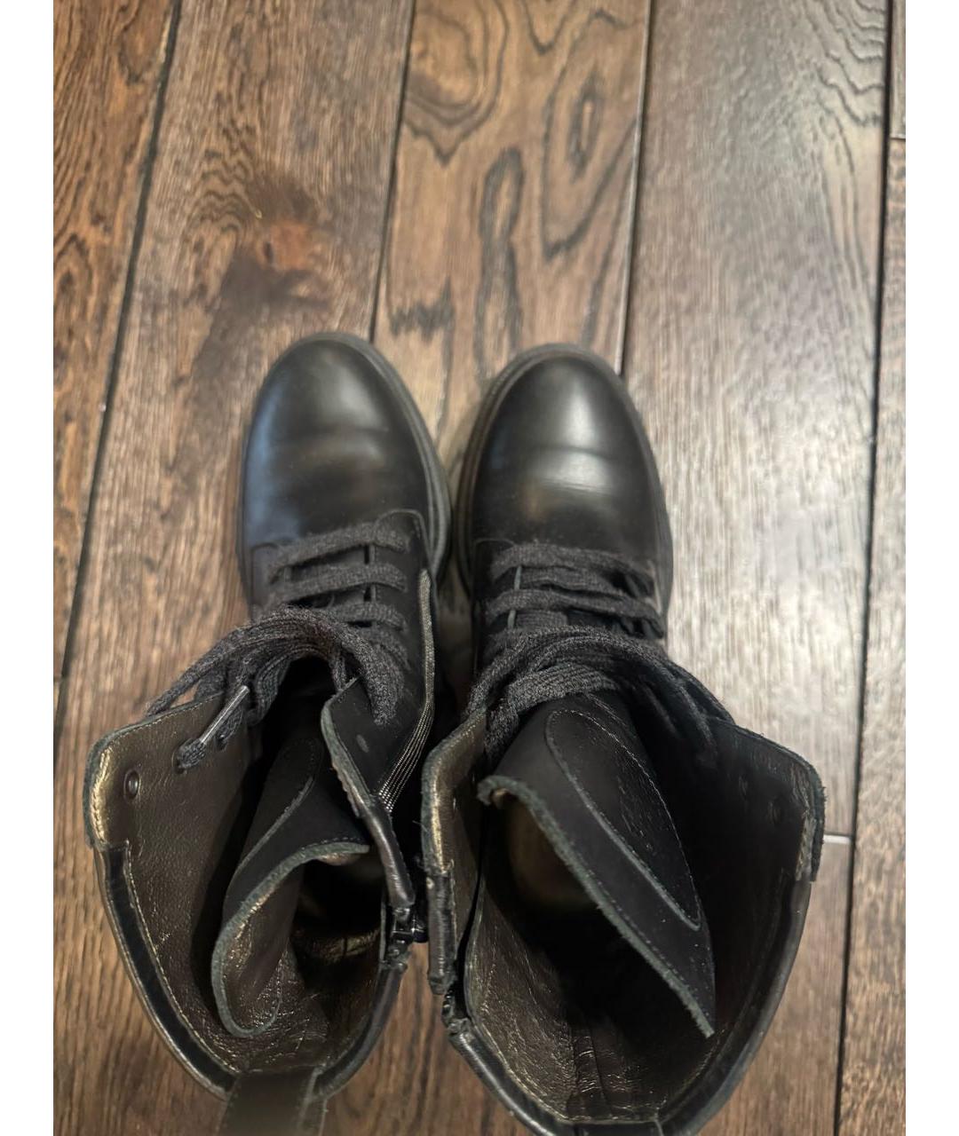 BRUNELLO CUCINELLI Черные кожаные ботинки, фото 3