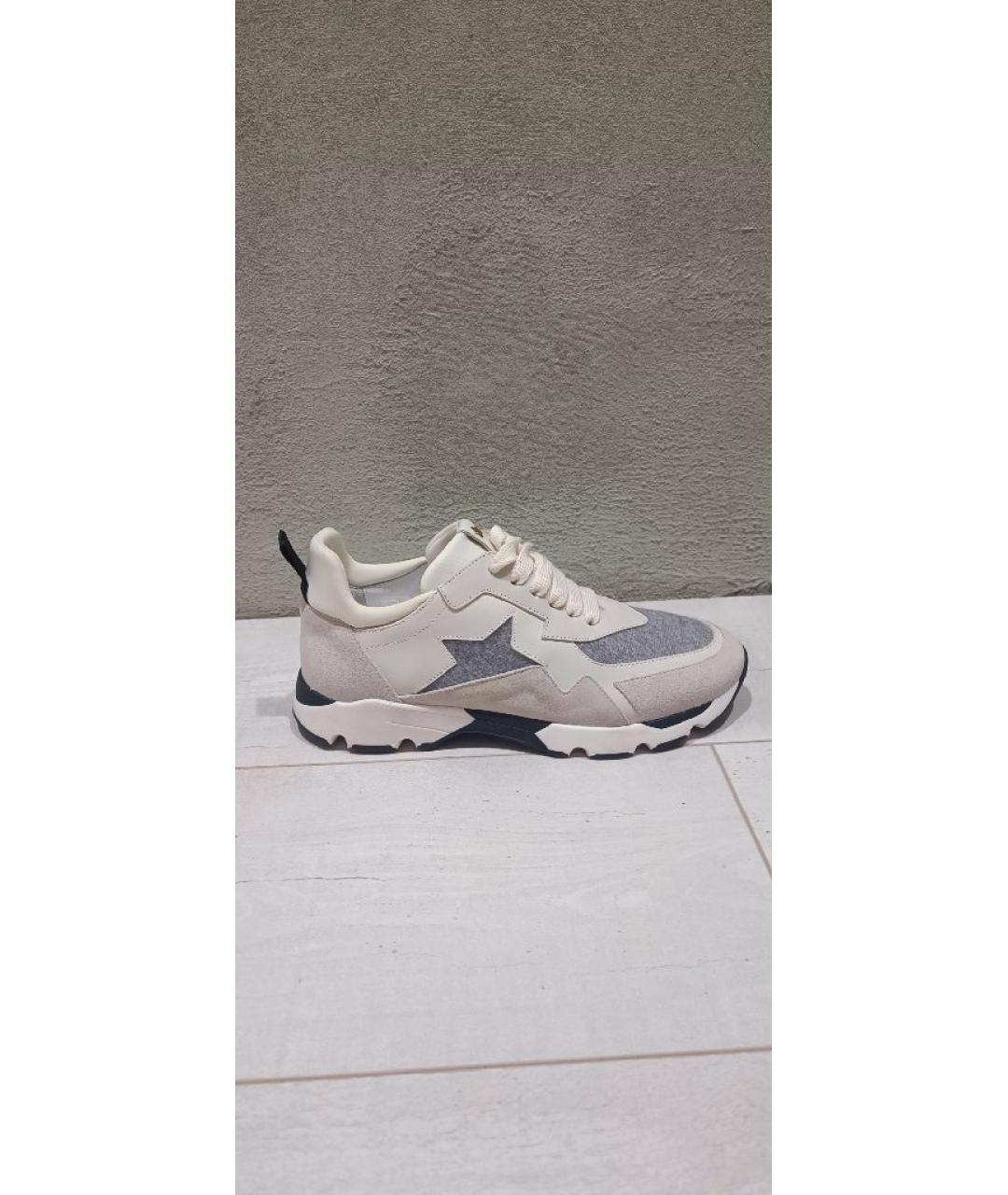 LORENA ANTONIAZZI Бежевые кожаные кроссовки, фото 8