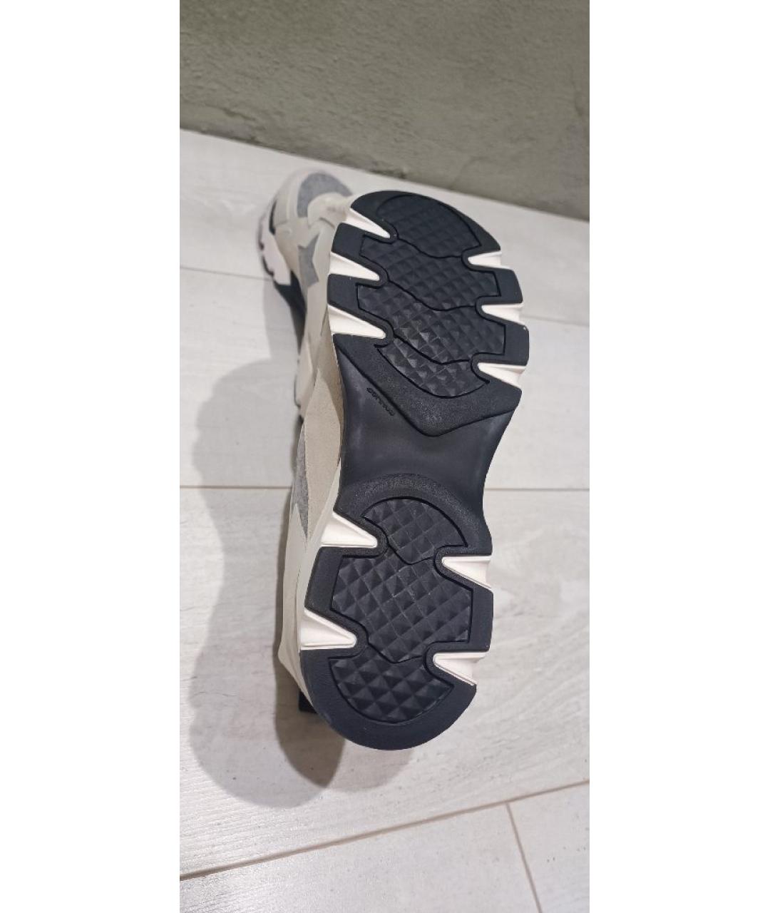 LORENA ANTONIAZZI Бежевые кожаные кроссовки, фото 6