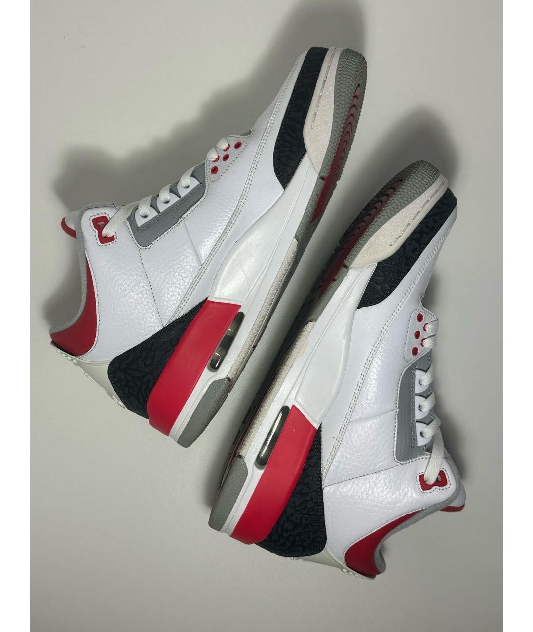 JORDAN Белые кожаные высокие кроссовки / кеды, фото 6