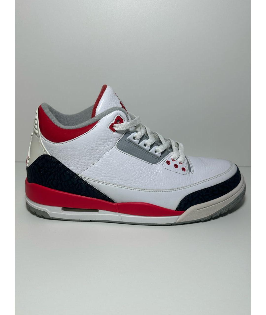 JORDAN Белые кожаные высокие кроссовки / кеды, фото 8