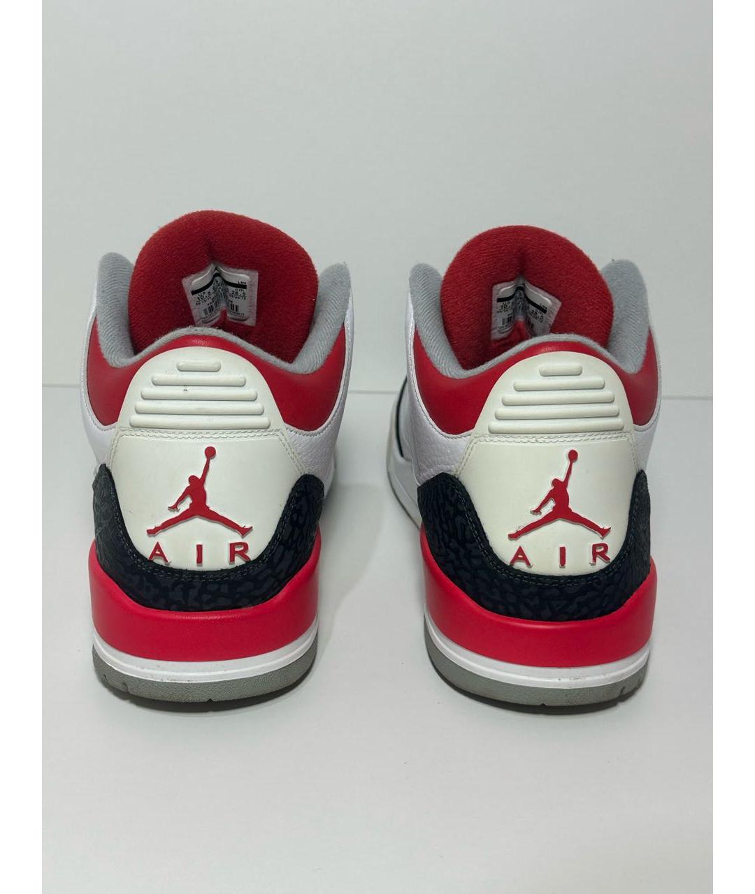 JORDAN Белые кожаные высокие кроссовки / кеды, фото 3