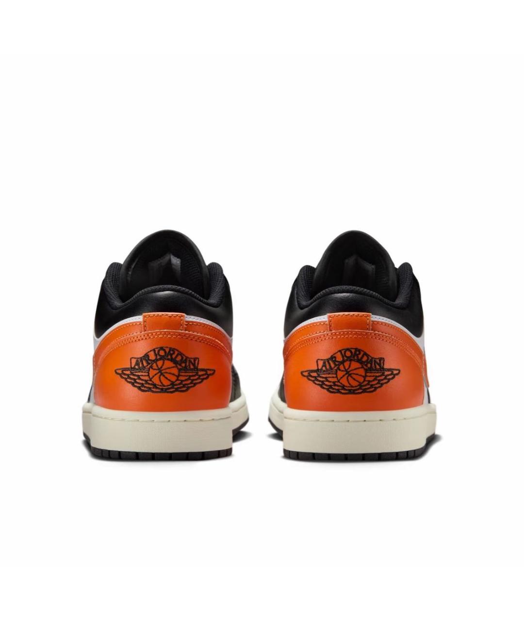 JORDAN Оранжевое кожаные низкие кроссовки / кеды, фото 4