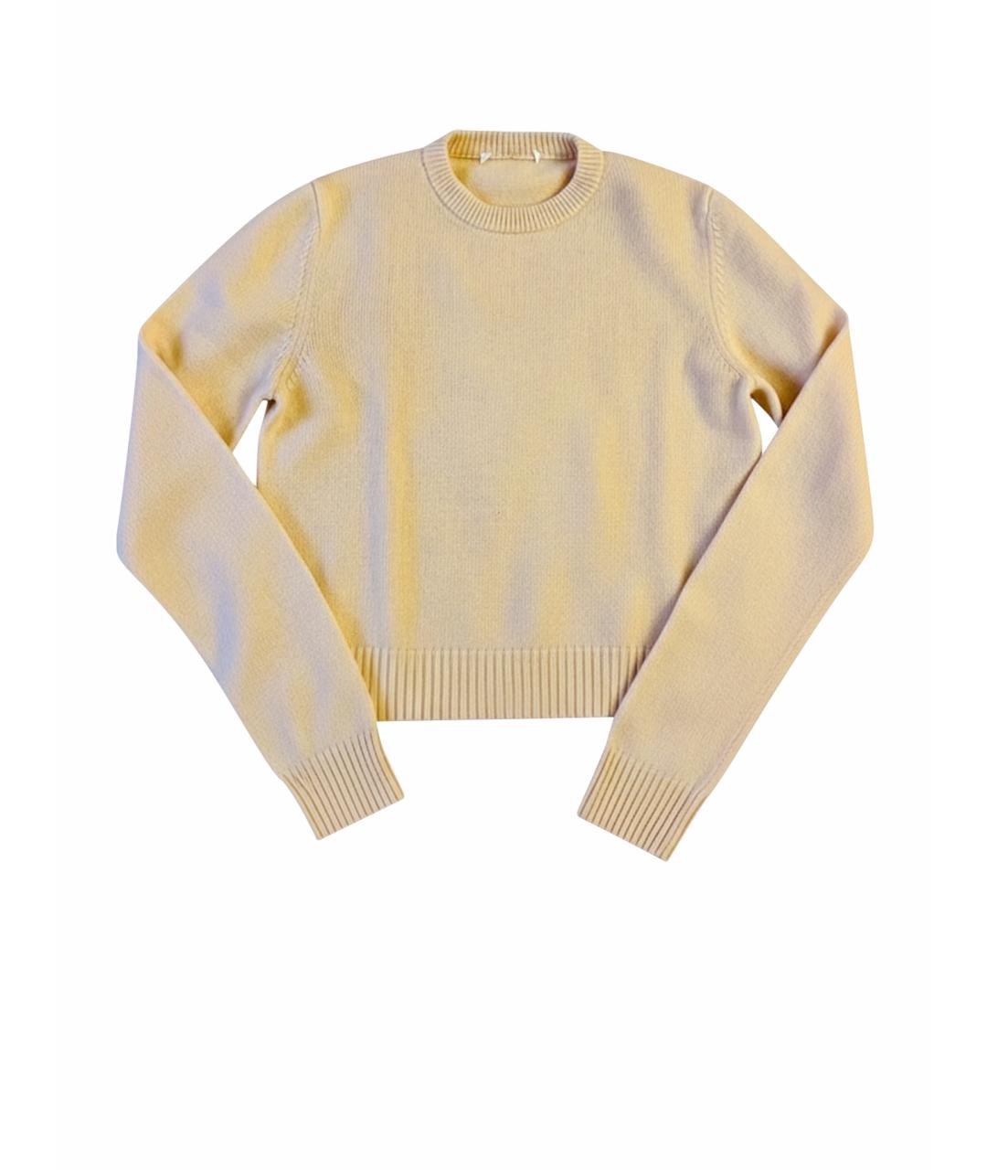 SPORTMAX Желтый кашемировый джемпер / свитер, фото 1